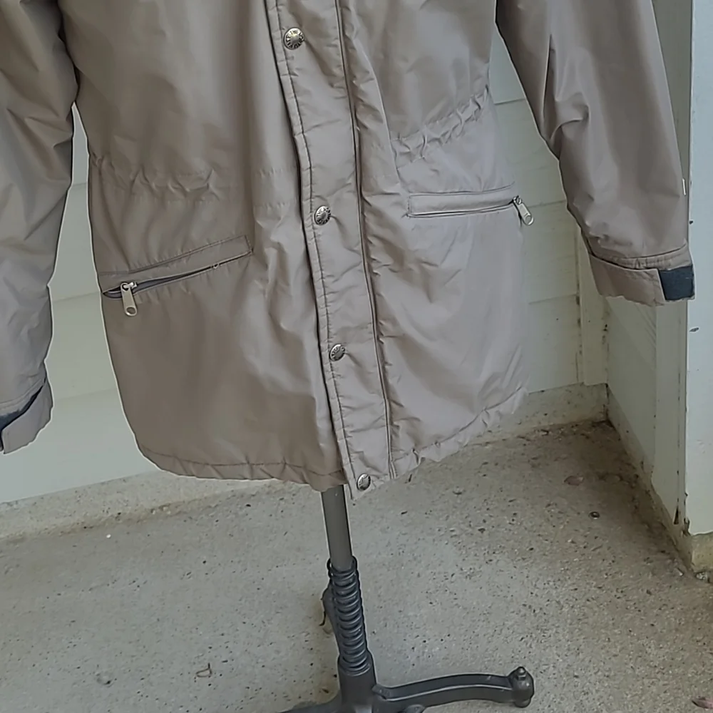 THE NORTH FACE Khaki Beige Tan Nylon Fill Gore Tex USA Mens Sz M Jacket Coat VTG
